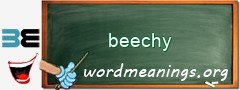 WordMeaning blackboard for beechy